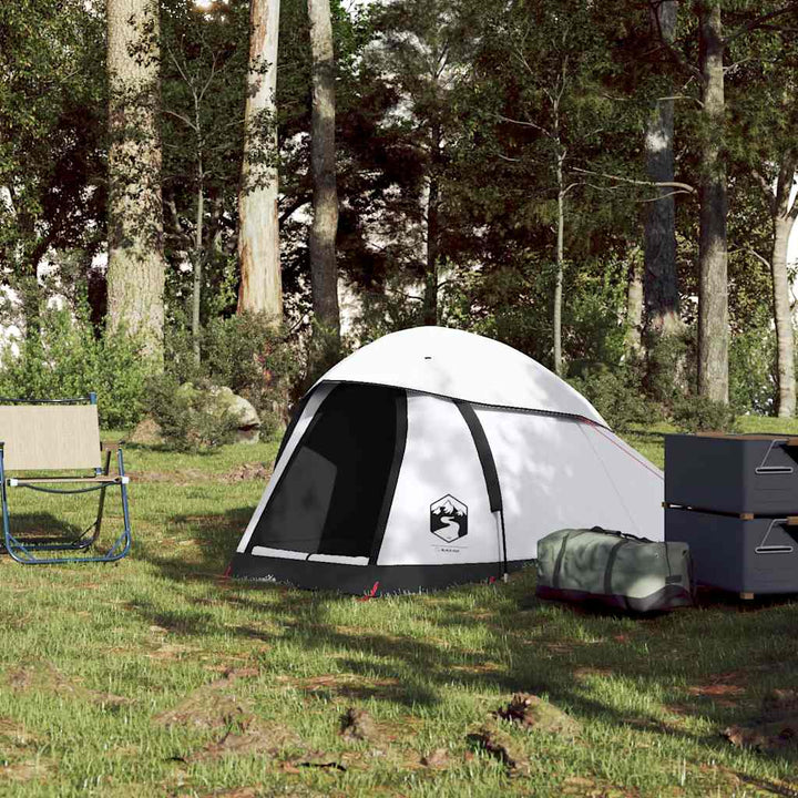 Cort Camping Cupolă 1 Persoană Alb, Țesătură Opacă, Impermeabil