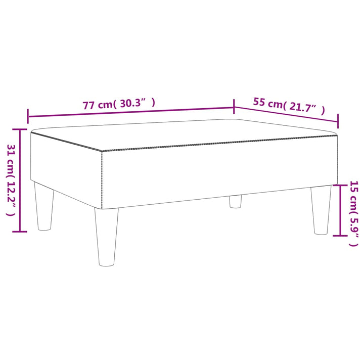 Taburet, , 77X55X31 Cm, Catifea