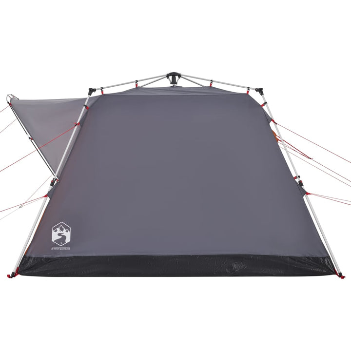 Cort Camping Cabană 4 Persoane Gri/Portocaliu Setare Rapidă
