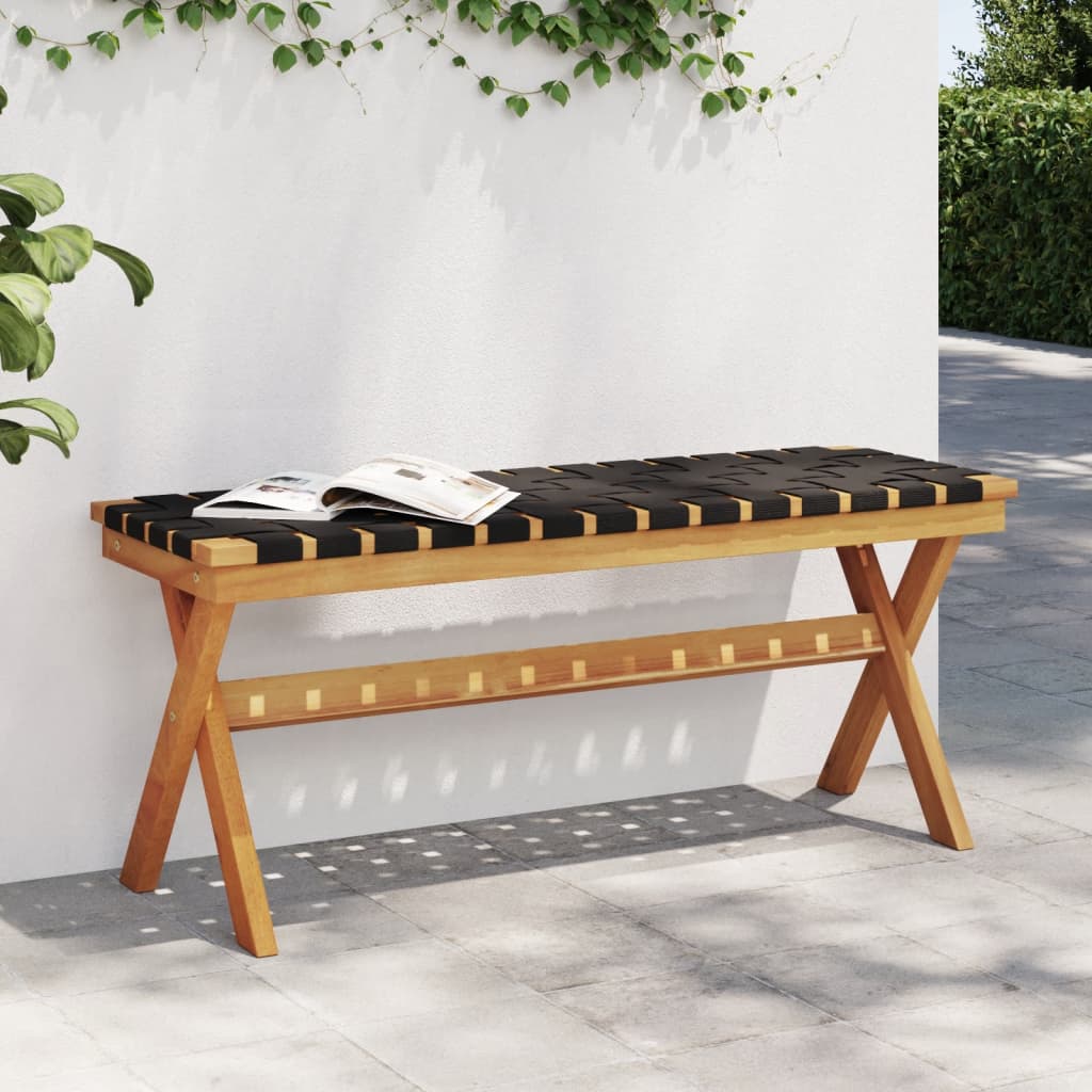 Bancă De Grădină, Închis, Lemn Masiv Acacia/Textil