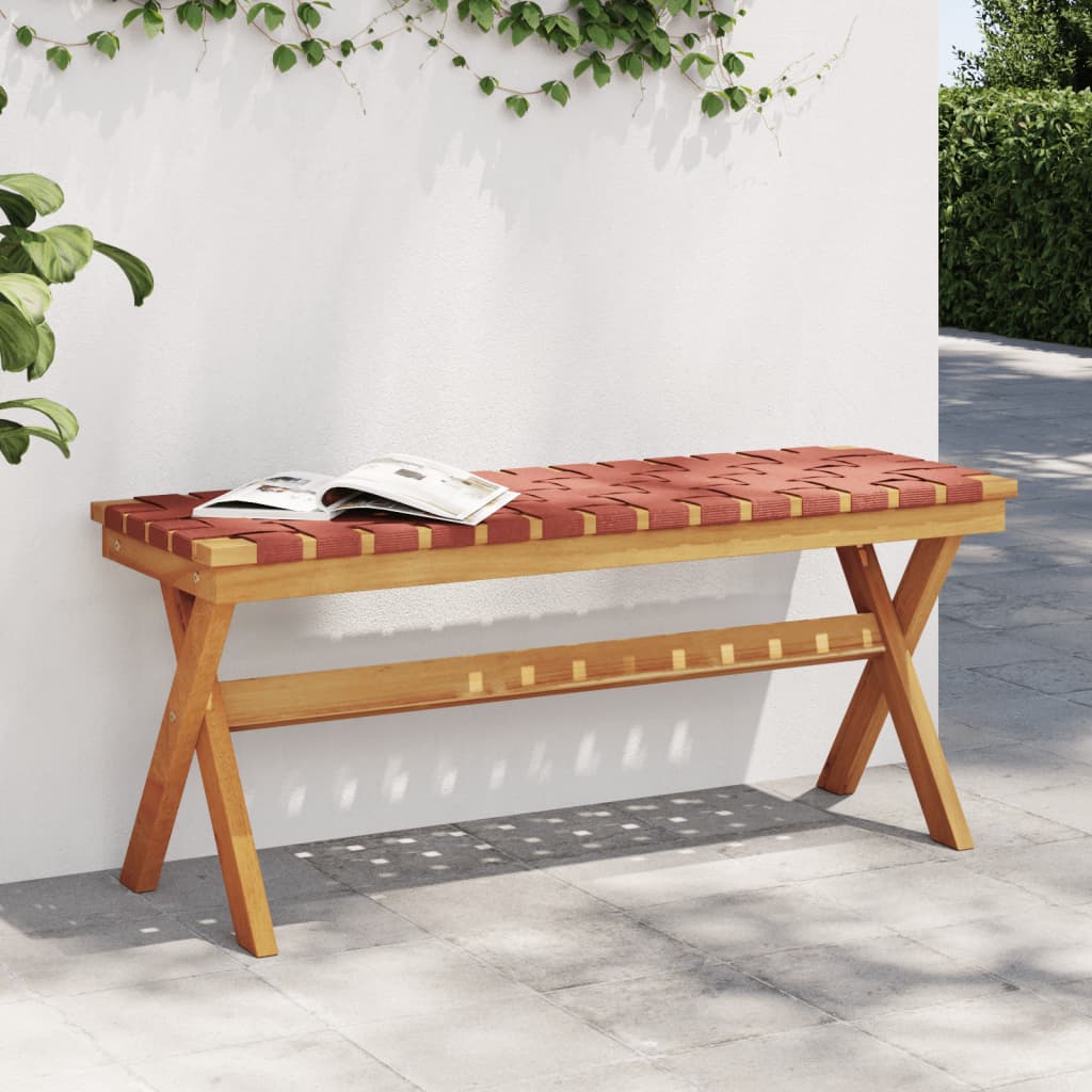 Bancă De Grădină, Închis, Lemn Masiv Acacia/Textil