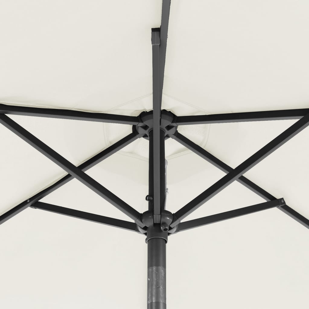 Umbrelă Soare De Grădină Stâlp Din Oțel/Led 225X225X212 Cm