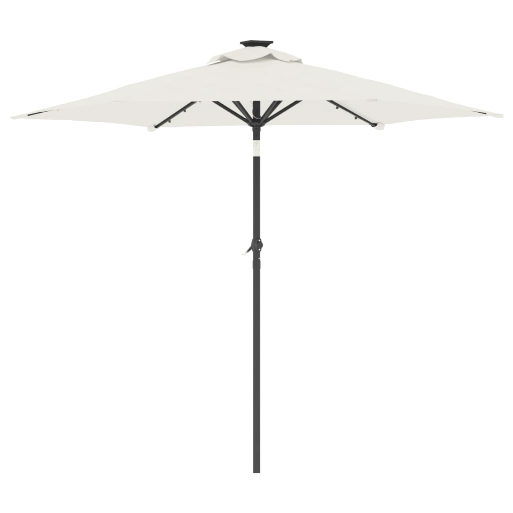 Umbrelă Soare De Grădină Stâlp Din Oțel/Led 225X225X212 Cm