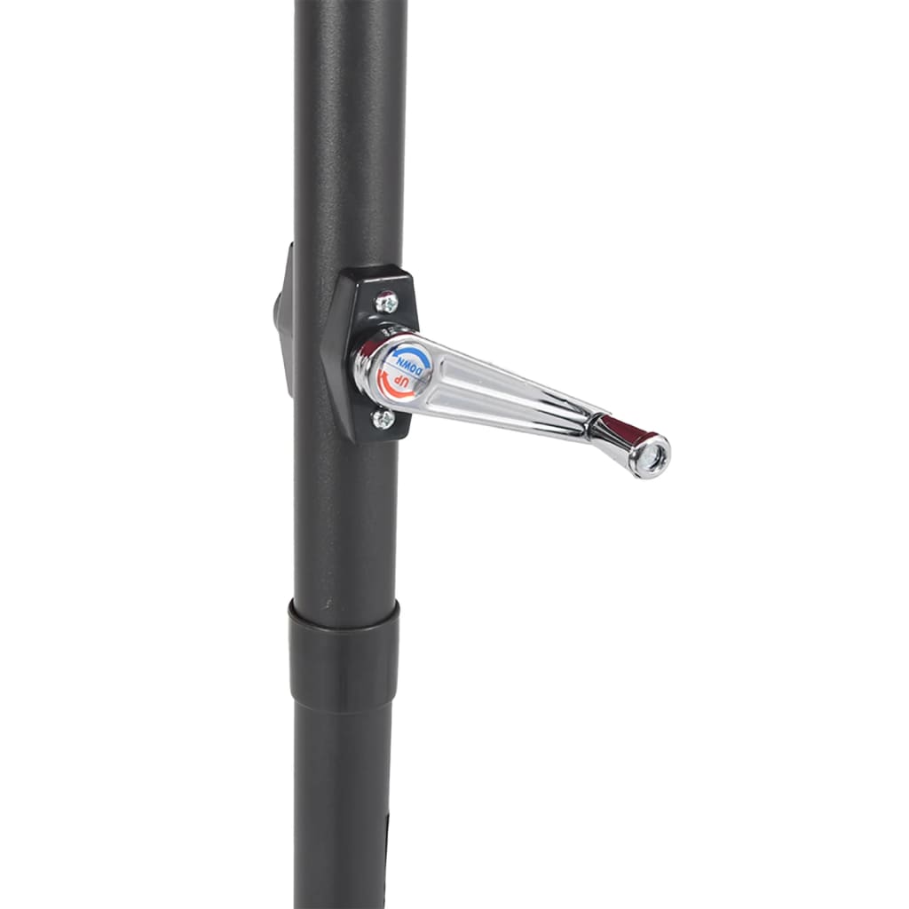 Umbrelă Soare De Grădină Stâlp Din Oțel/Led 225X225X212 Cm