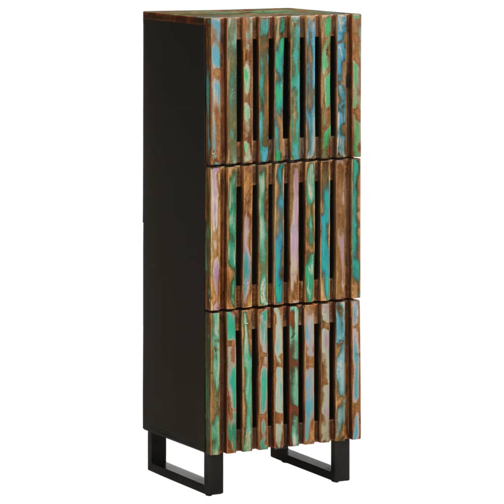 Dulap Înalt, 40X34X110 Cm, Lemn Masiv De Mango Brut