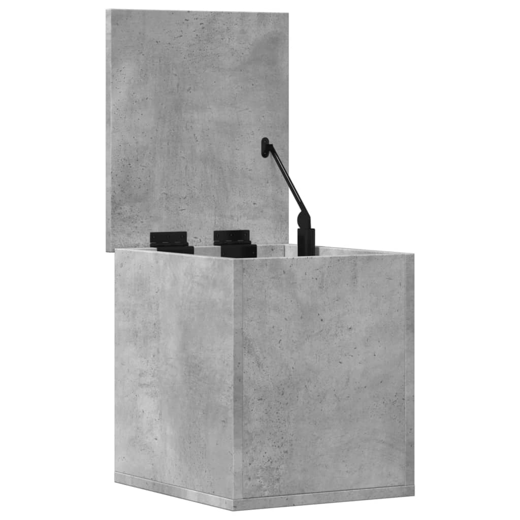 Cutie De Depozitare, Gri Beton, 30X35X35 Cm, Lemn Prelucrat