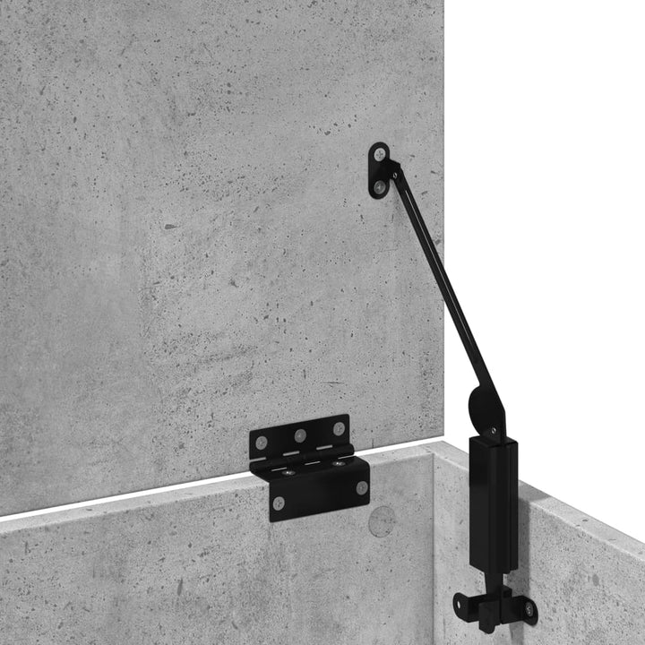 Cutie De Depozitare, Gri Beton, 102X35X35 Cm, Lemn Prelucrat