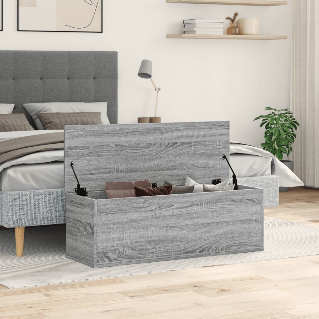 Cutie De Depozitare, Gri Sonoma, 102X35X35 Cm, Lemn Prelucrat