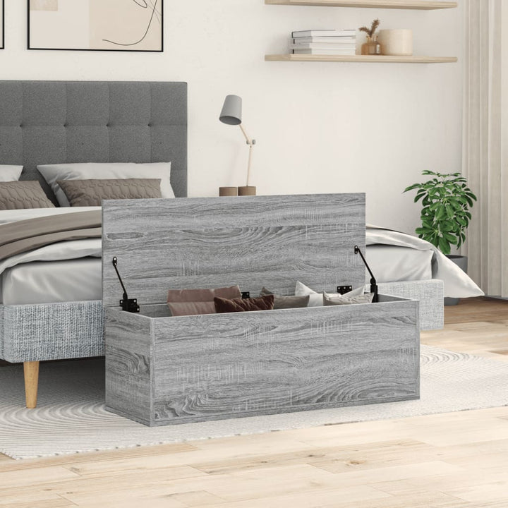 Cutie De Depozitare, Gri Sonoma, 102X35X35 Cm, Lemn Prelucrat