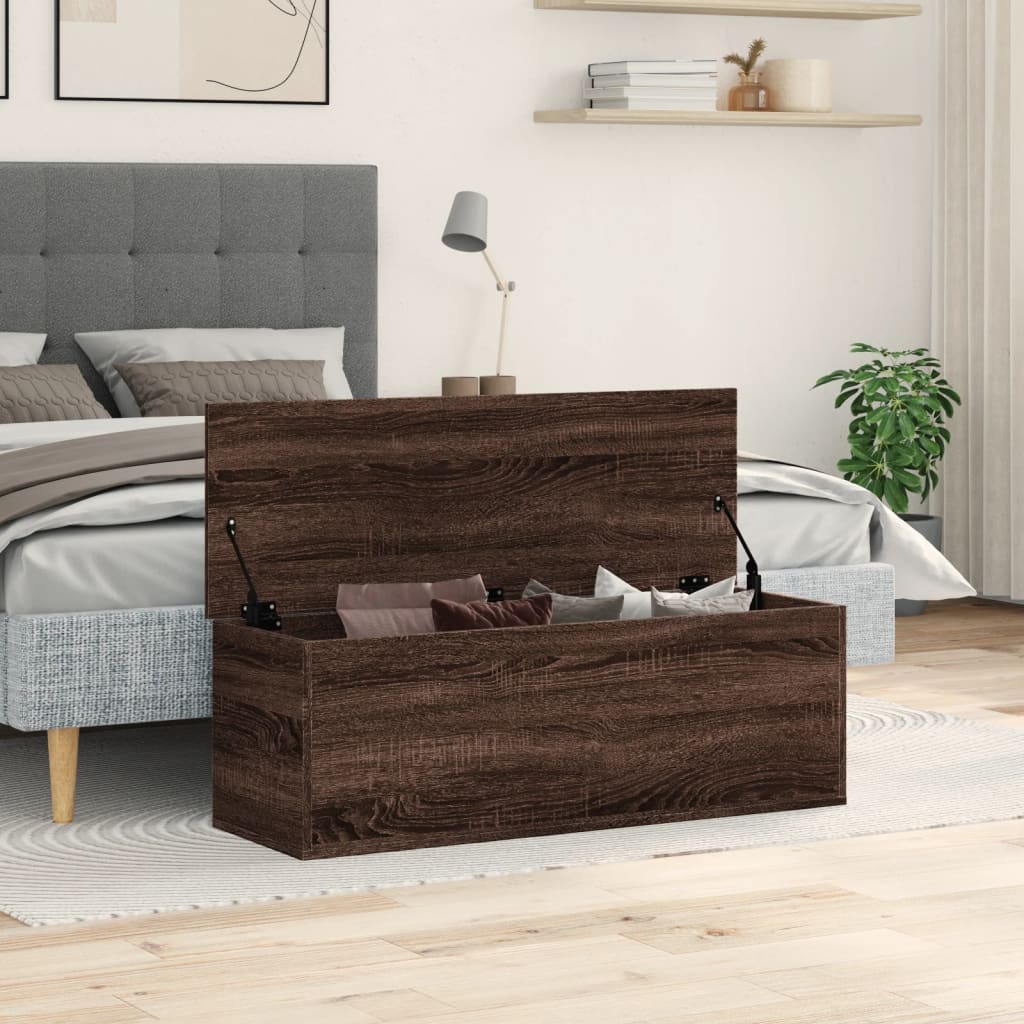 Cutie De Depozitare, Stejar Maro, 102X35X35 Cm, Lemn Prelucrat