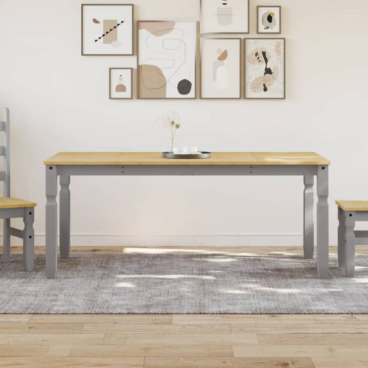 Masă De Sufragerie "Corona", Gri 180X90X75 Cm Lemn Masiv De Pin