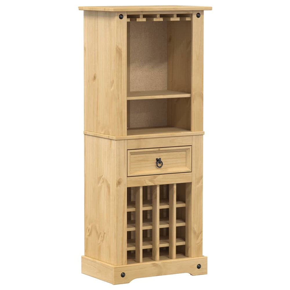 Raft Pentru Vin „Corona” 56X35X120 Cm, Lemn Masiv De Pin