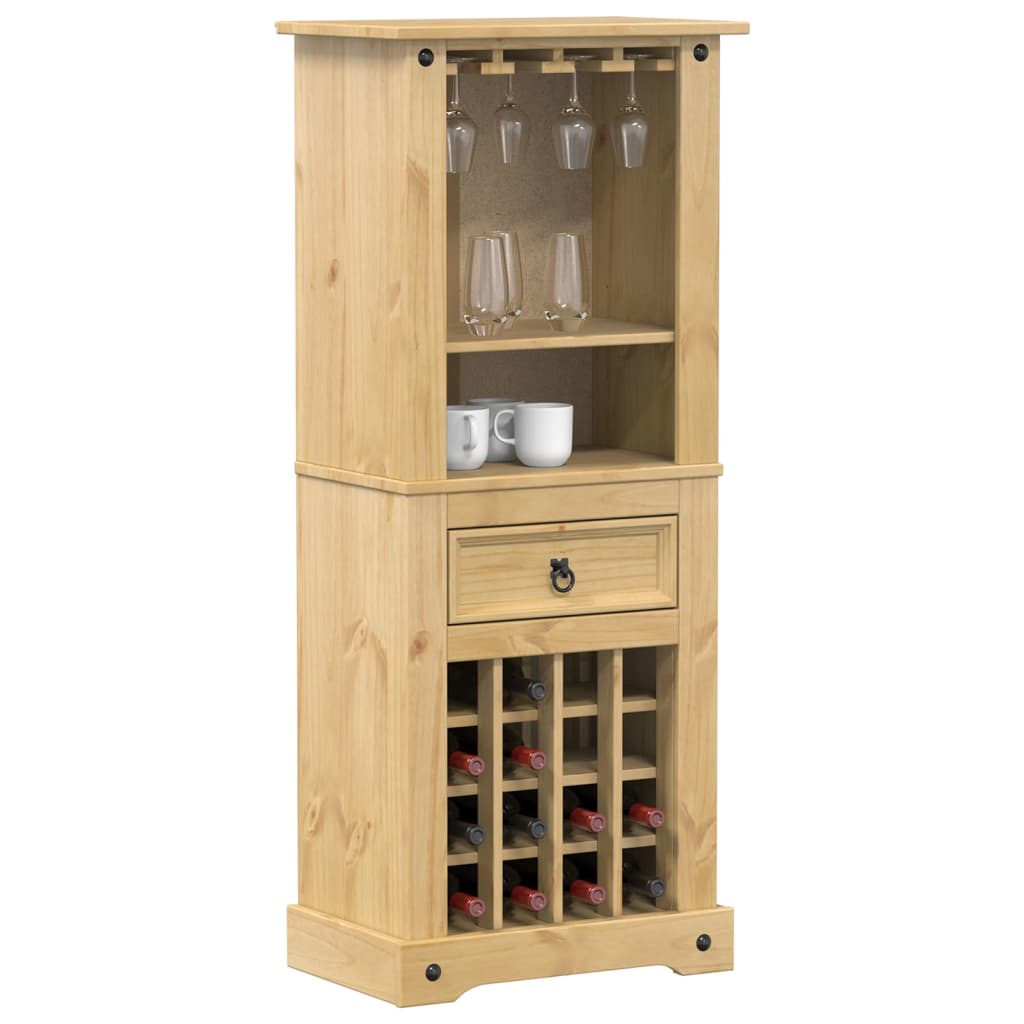 Raft Pentru Vin „Corona” 56X35X120 Cm, Lemn Masiv De Pin