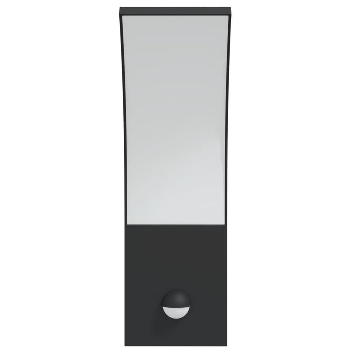 Vixl Lămpi Exterioare De Perete Cu Led/Senzor 2 Buc. Aluminiu Negru