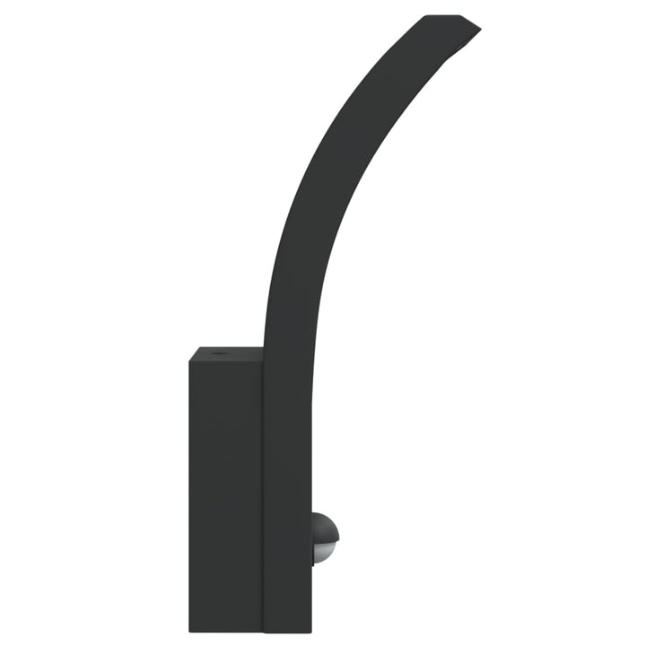 Vixl Lămpi Exterioare De Perete Cu Led/Senzor 2 Buc. Aluminiu Negru