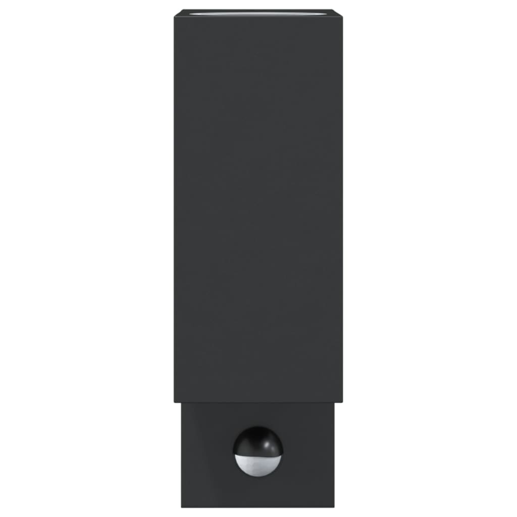 Vixl Lămpi Exterioare De Perete Senzori 2 Buc. Negru Aluminiu Turnat