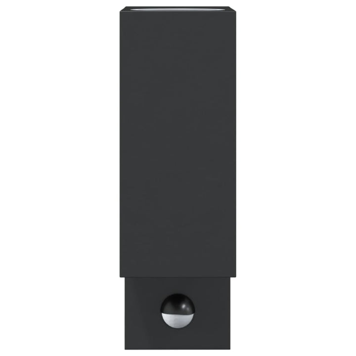 Vixl Lămpi Exterioare De Perete Senzori 2 Buc. Negru Aluminiu Turnat