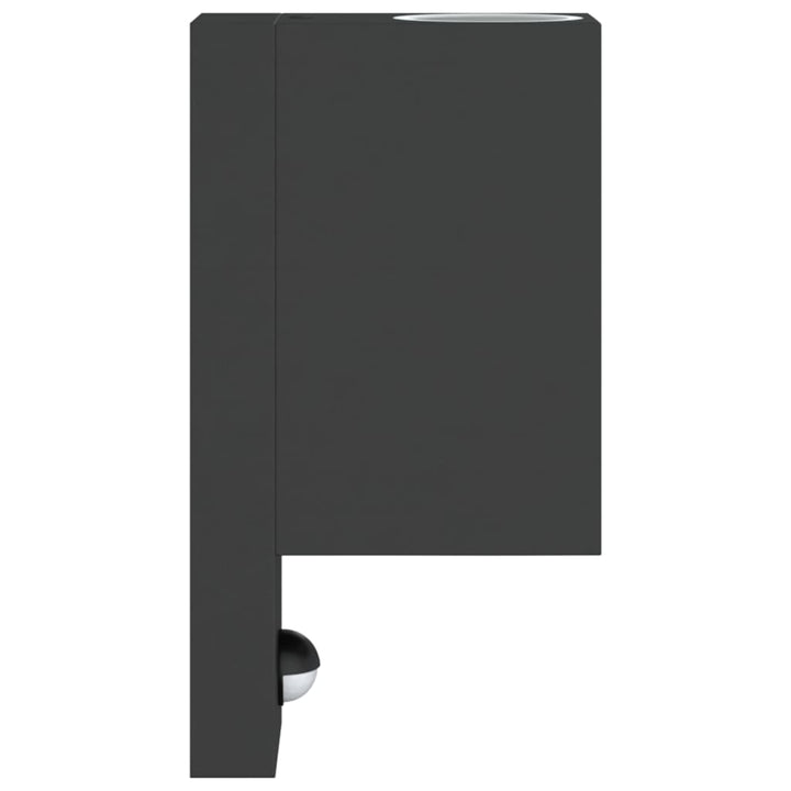 Vixl Lămpi Exterioare De Perete Senzori 2 Buc. Negru Aluminiu Turnat