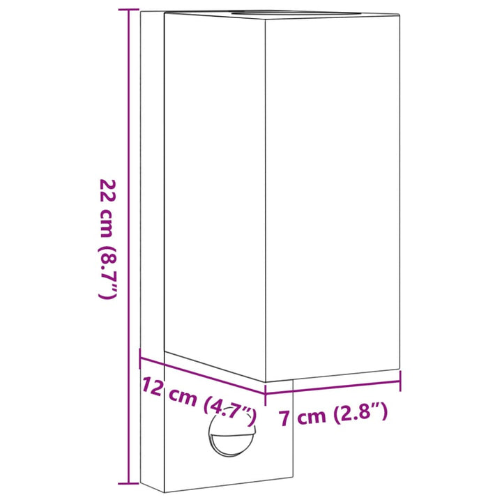 Vixl Lămpi Exterioare De Perete Senzori 2 Buc. Negru Aluminiu Turnat