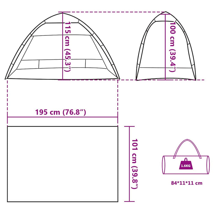 Cort Camping 2 Persoane Impermeabil Setare Rapidă