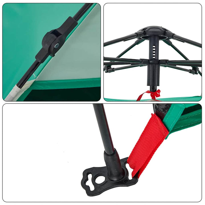 Cort Camping 2 Persoane Verde Marin Impermeabil Setare Rapidă
