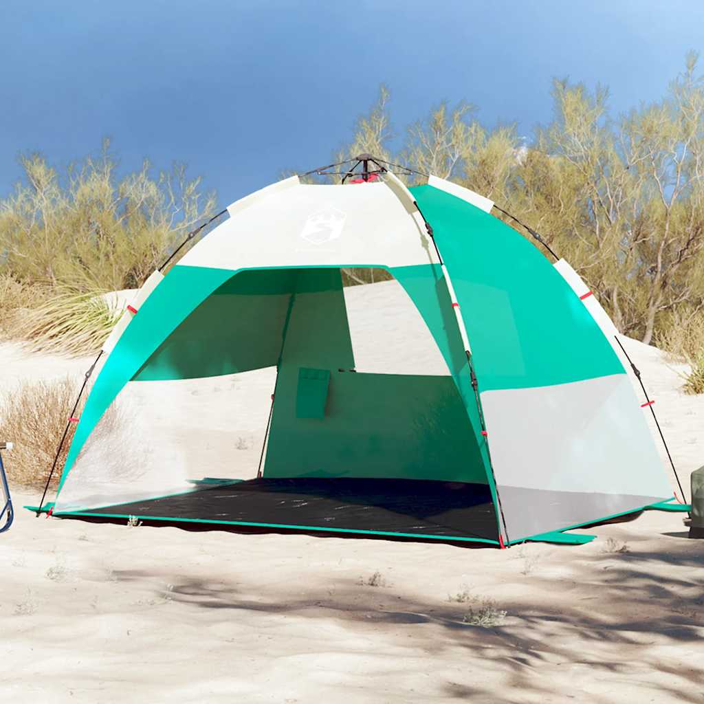 Cort Camping 2 Persoane Verde Marin Impermeabil Setare Rapidă