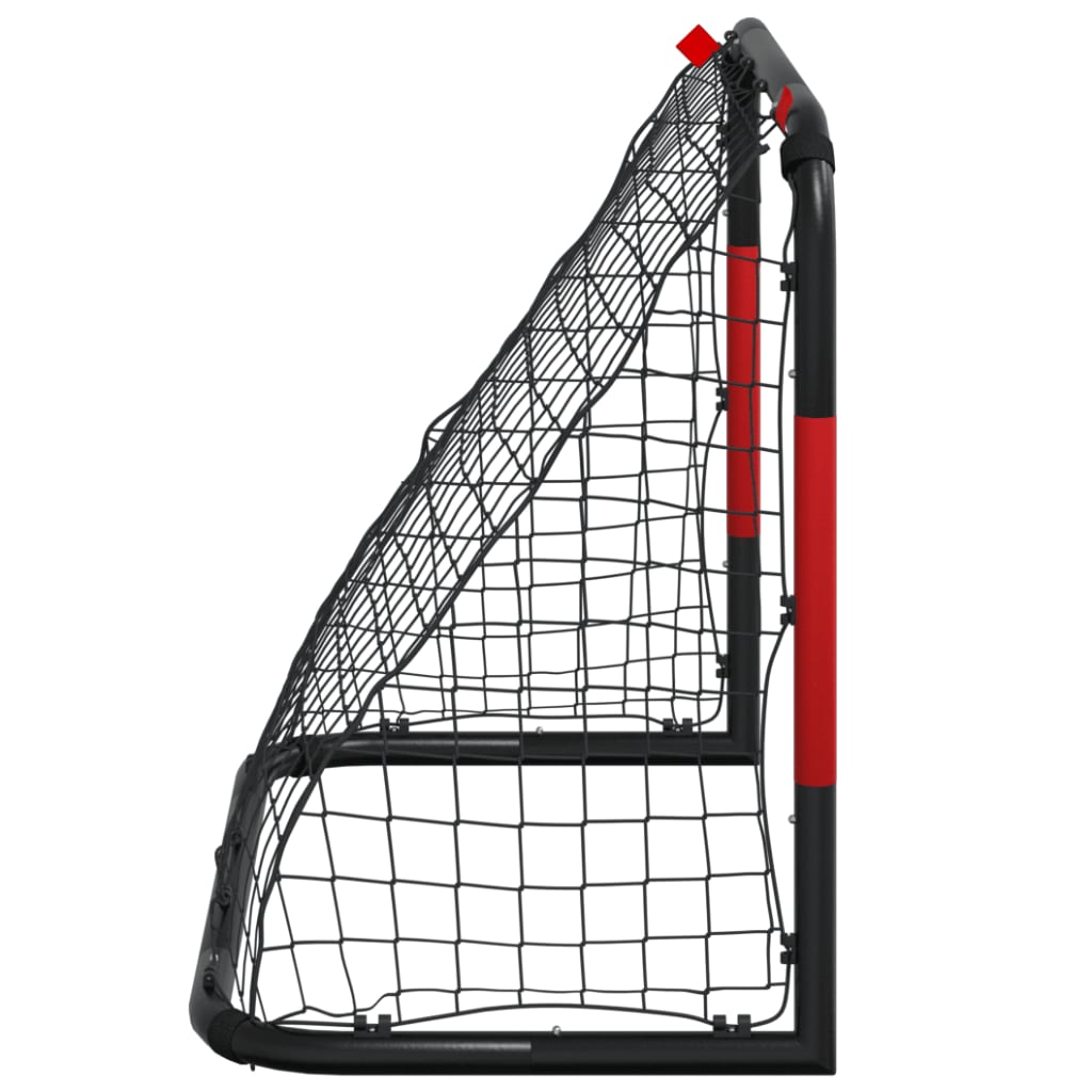 Poartă De Fotbal Cu Plasă, Roșu Și Negru, 90X48X71 Cm, Oțel
