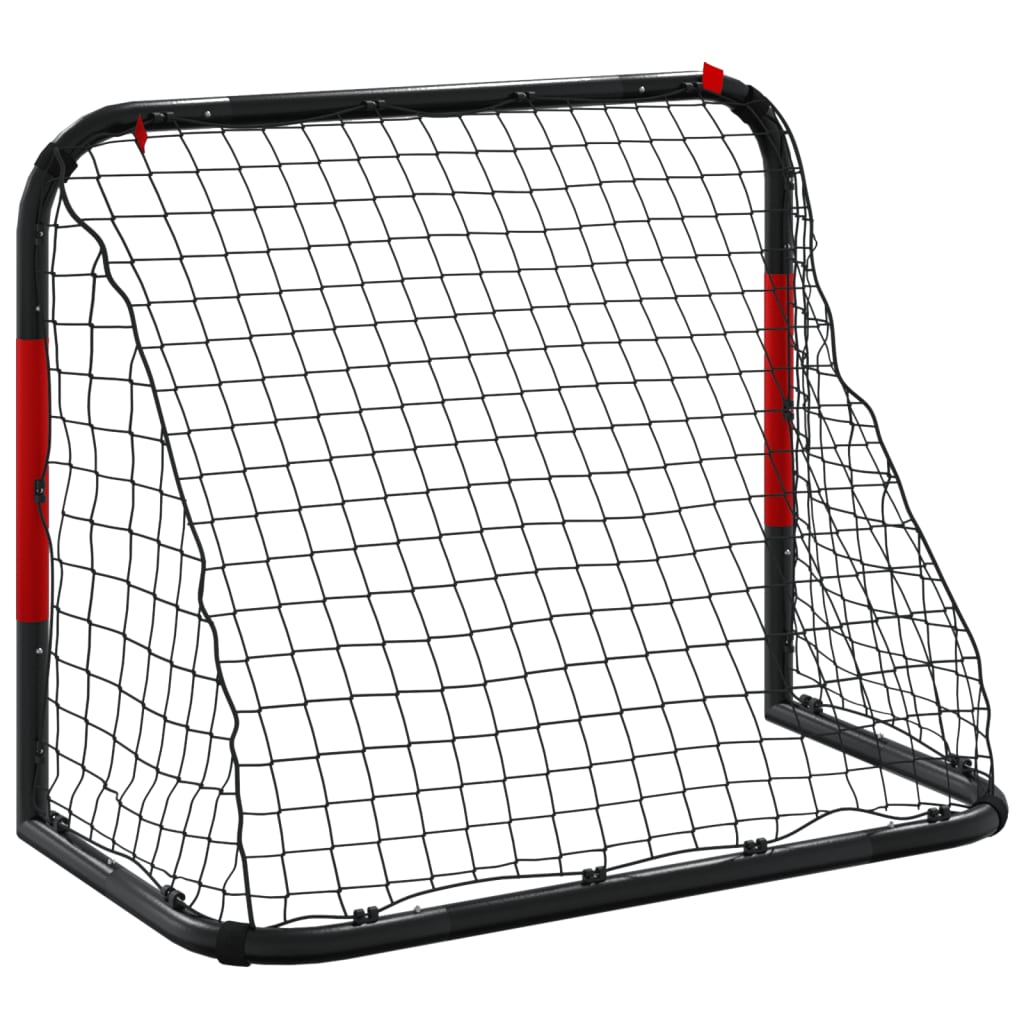 Poartă De Fotbal Cu Plasă, Roșu Și Negru, 90X48X71 Cm, Oțel