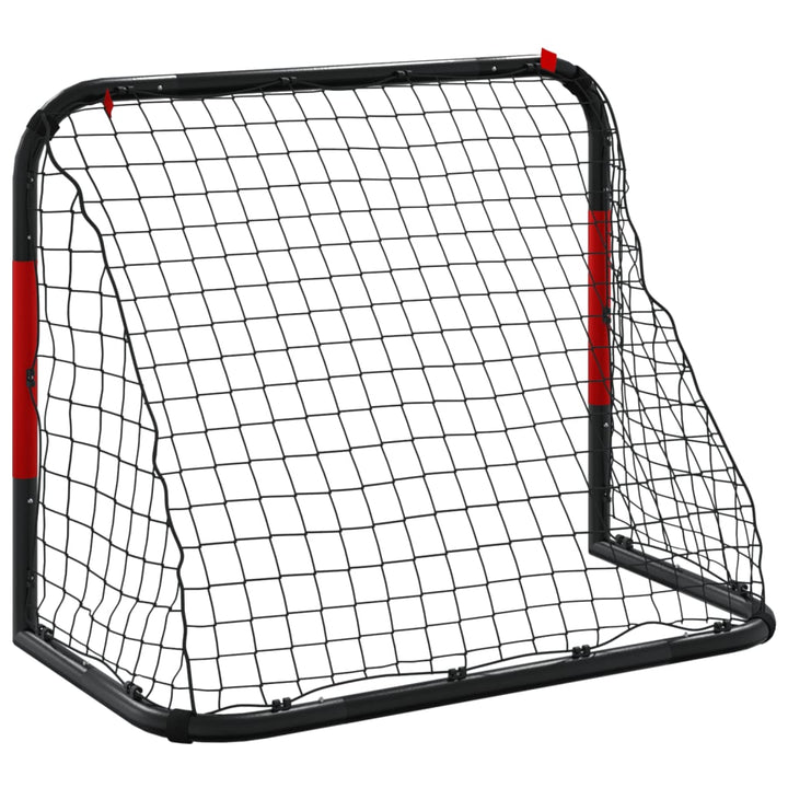 Poartă De Fotbal Cu Plasă, Roșu Și Negru, 90X48X71 Cm, Oțel