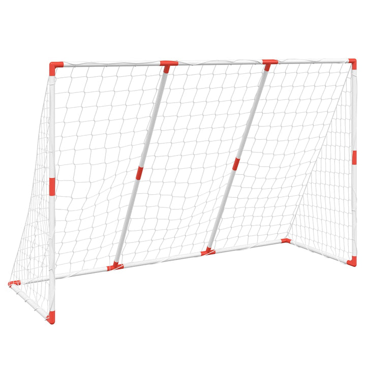 Poartă De Fotbal Pentru Copii Cu Mingi 2-În-1 Alb 184X64X124 Cm