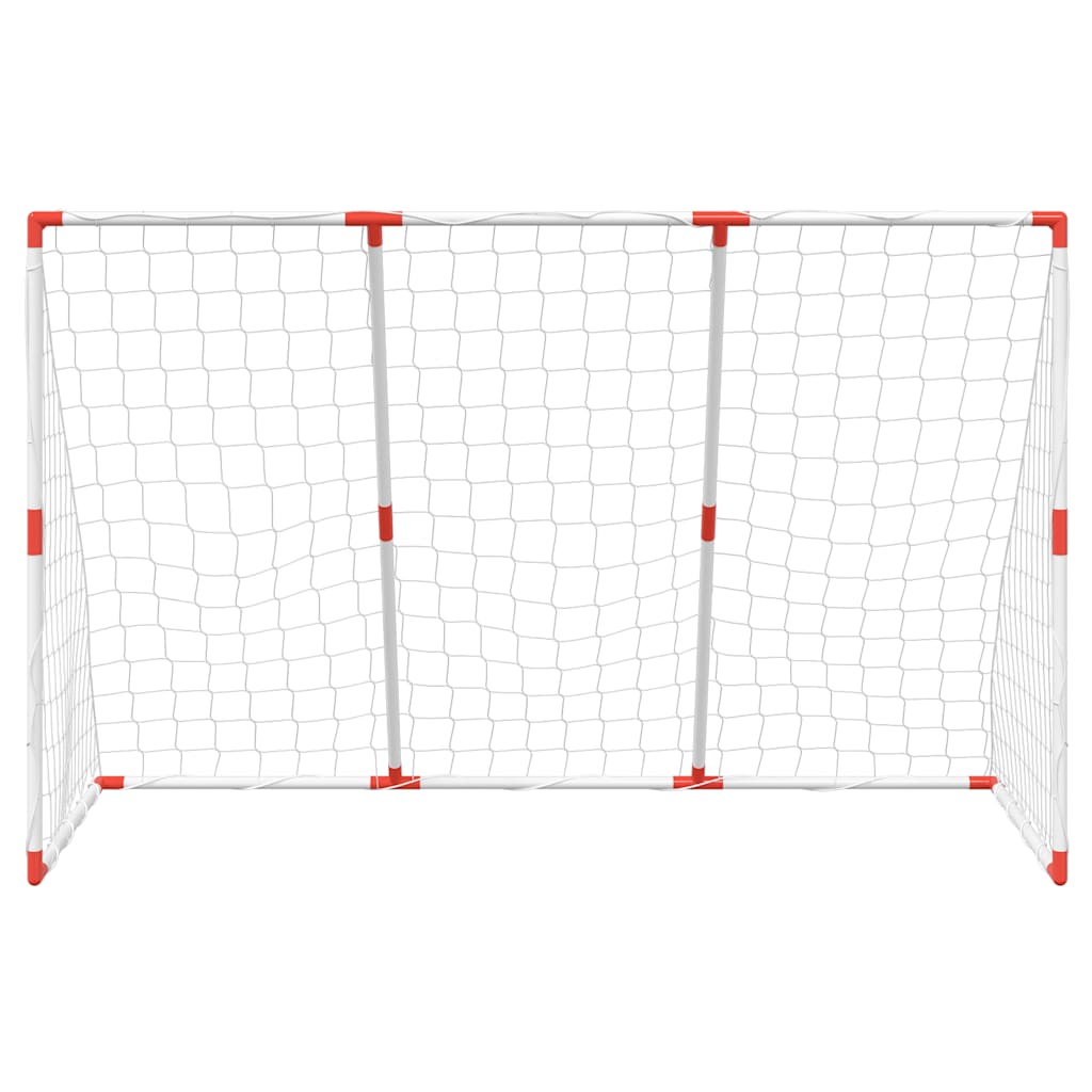 Poartă De Fotbal Pentru Copii Cu Mingi 2-În-1 Alb 184X64X124 Cm