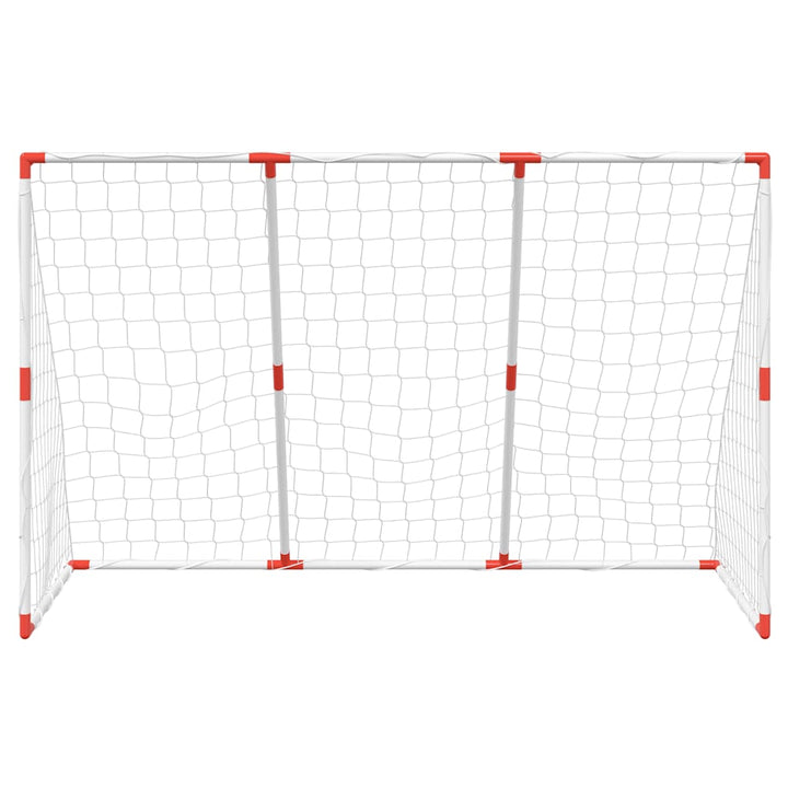Poartă De Fotbal Pentru Copii Cu Mingi 2-În-1 Alb 184X64X124 Cm