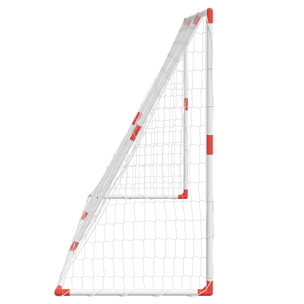 Poartă De Fotbal Pentru Copii Cu Mingi 2-În-1 Alb 184X64X124 Cm