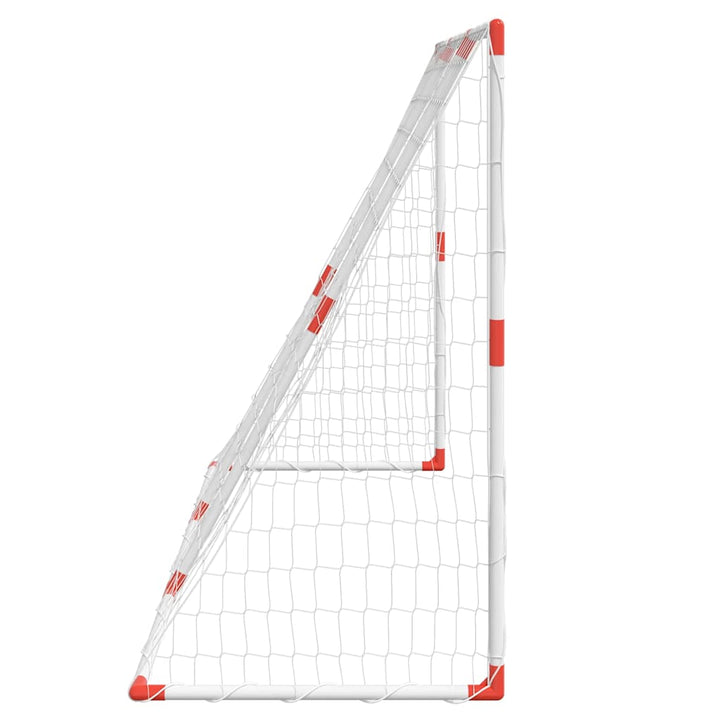 Poartă De Fotbal Pentru Copii Cu Mingi 2-În-1 Alb 184X64X124 Cm