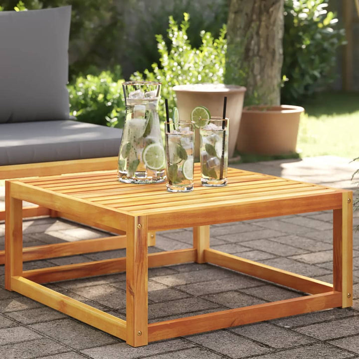 Taburet De Grădină Cu Pernă, 65X65X29 Cm, Lemn Masiv Acacia