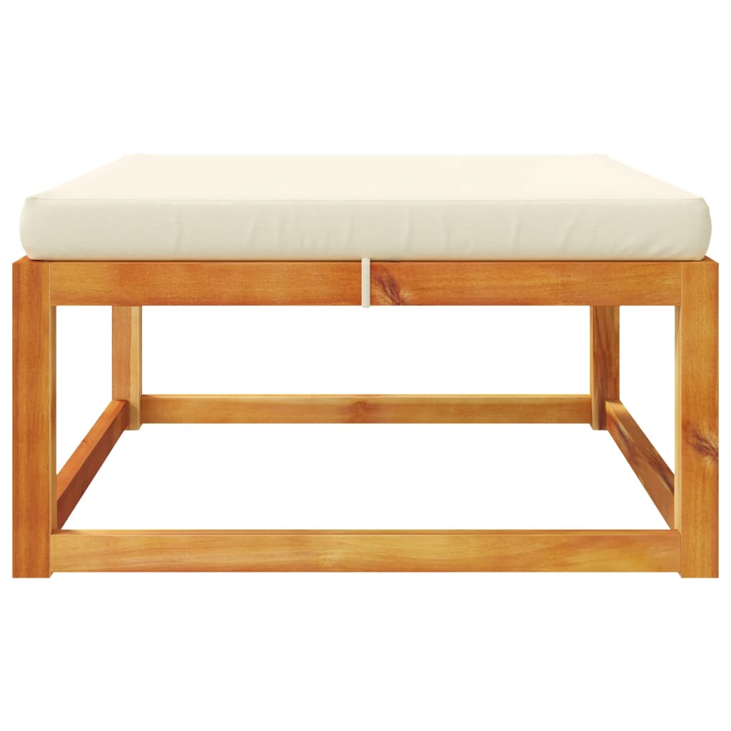 Taburet De Grădină Cu Pernă, 65X65X29 Cm, Lemn Masiv Acacia