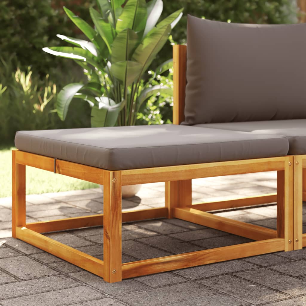 Taburet De Grădină Cu Pernă, 65X65X29 Cm, Lemn Masiv Acacia