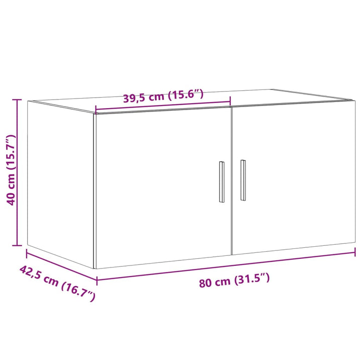 Dulap De Perete, Stejar Maro, 80X42,5X40 Cm, Lemn Compozit