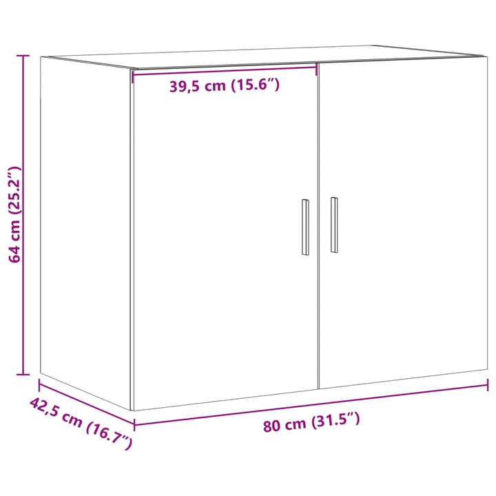Dulap De Perete, , 80X42,5X64 Cm, Lemn Compozit