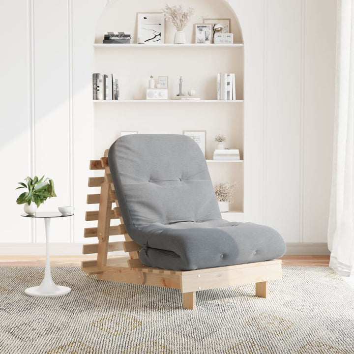 Canapea Futon Cu Saltea, , Lemn De Pin Tratat