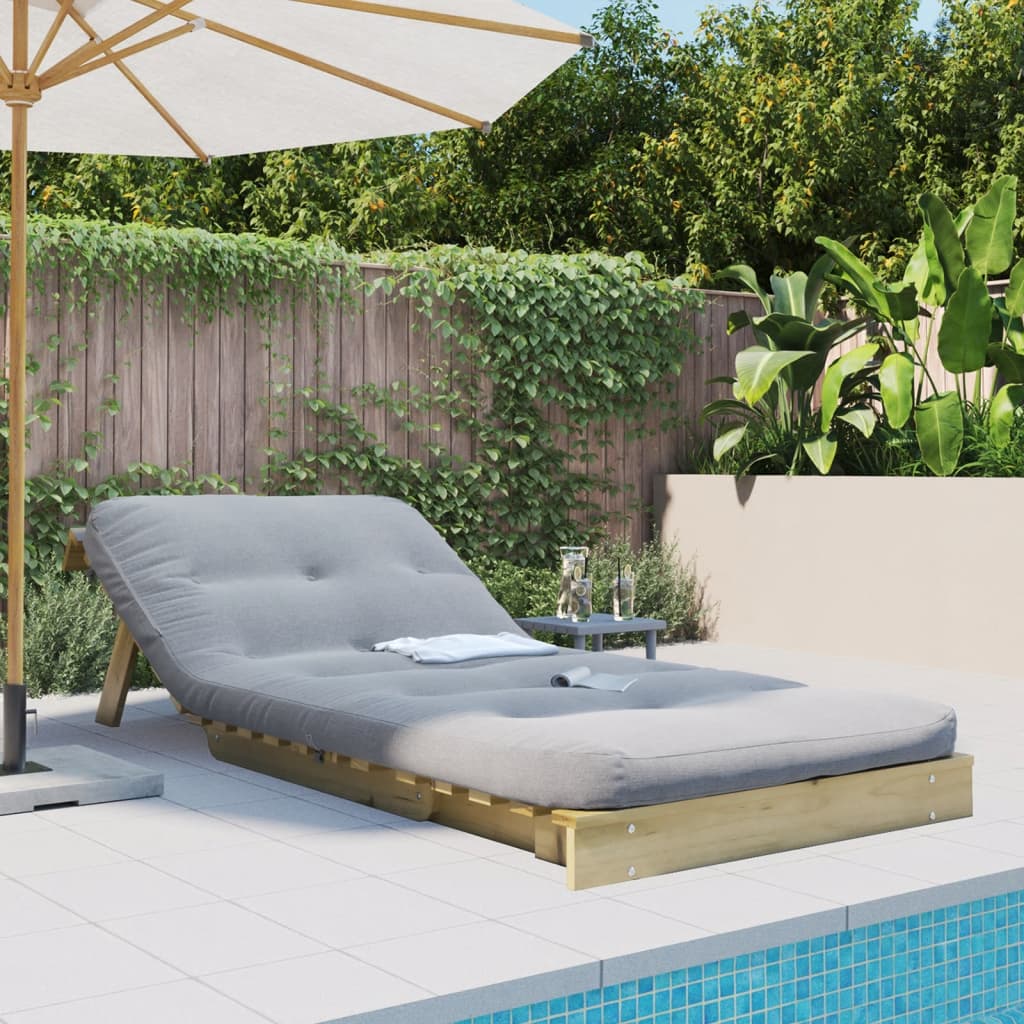 Canapea Futon Cu Saltea, , Lemn De Pin Tratat