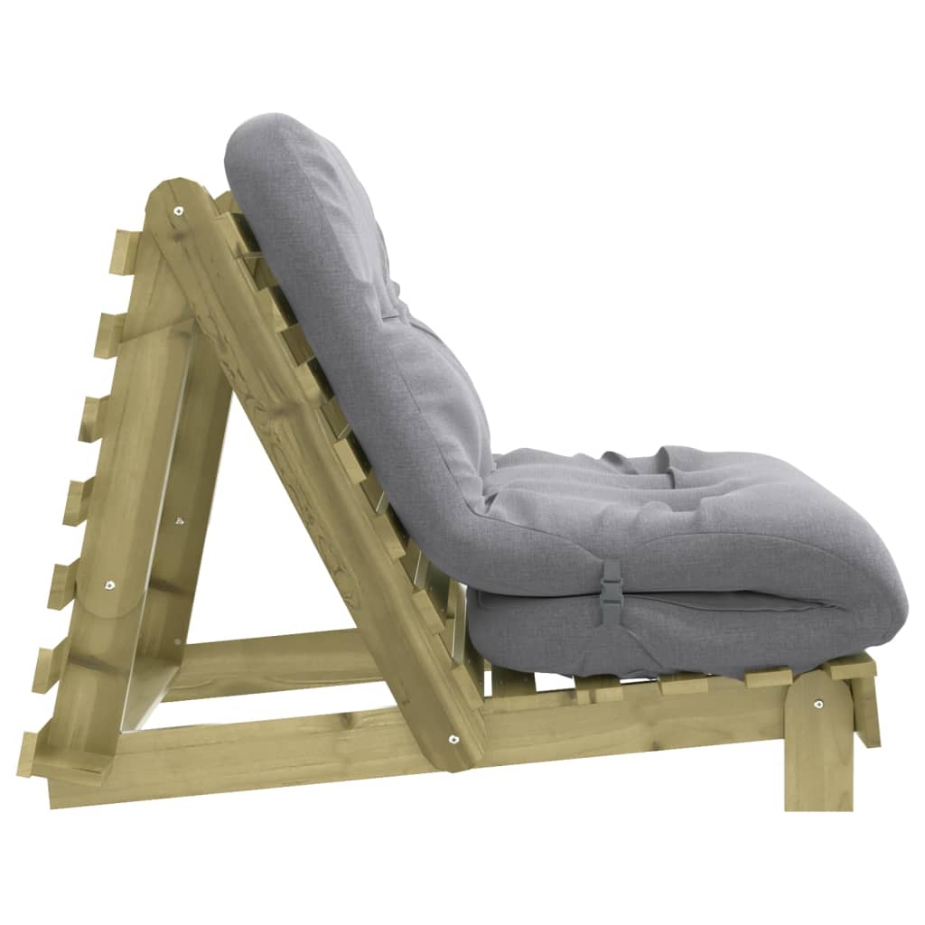 Canapea Futon Cu Saltea, , Lemn De Pin Tratat