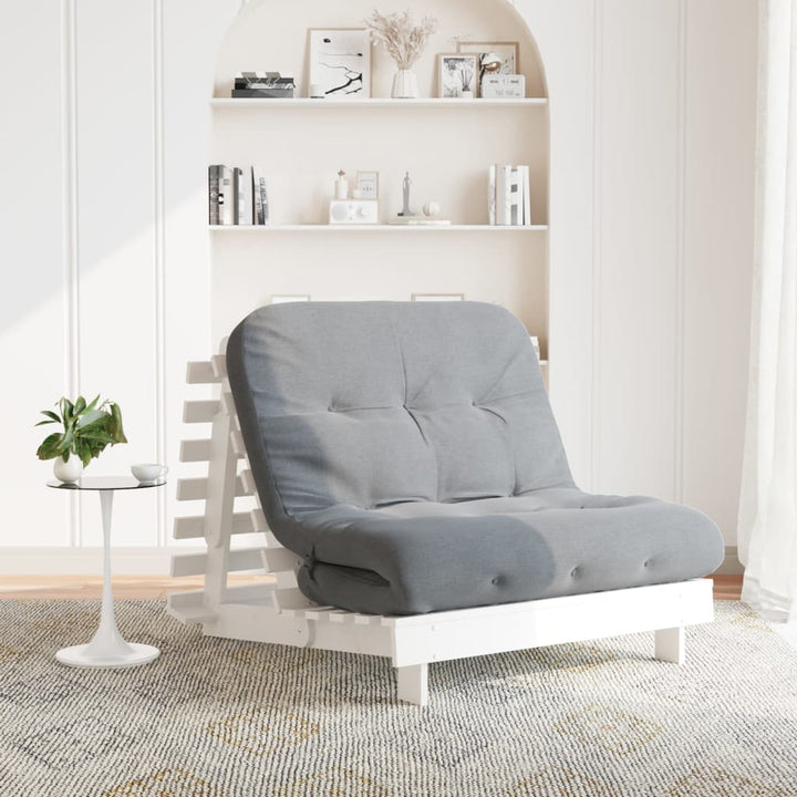 Canapea Futon Cu Saltea, , Lemn De Pin Tratat