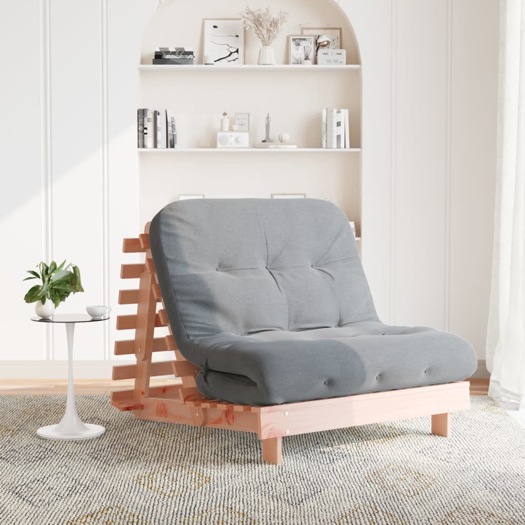 Canapea Futon Cu Saltea, , Lemn De Pin Tratat