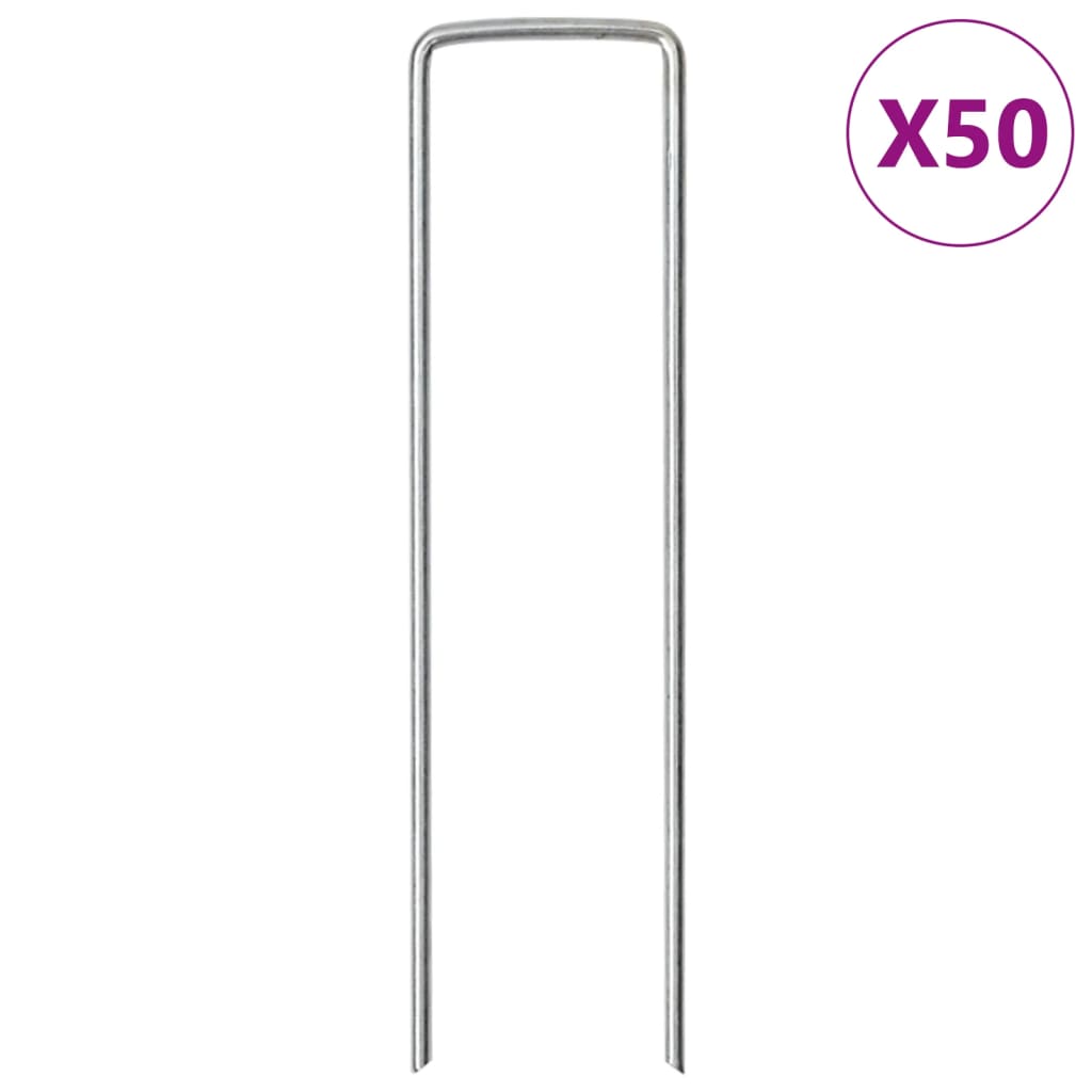 Țăruși De Pământ În Formă De U 50 Buc. Oțel Galvanizat