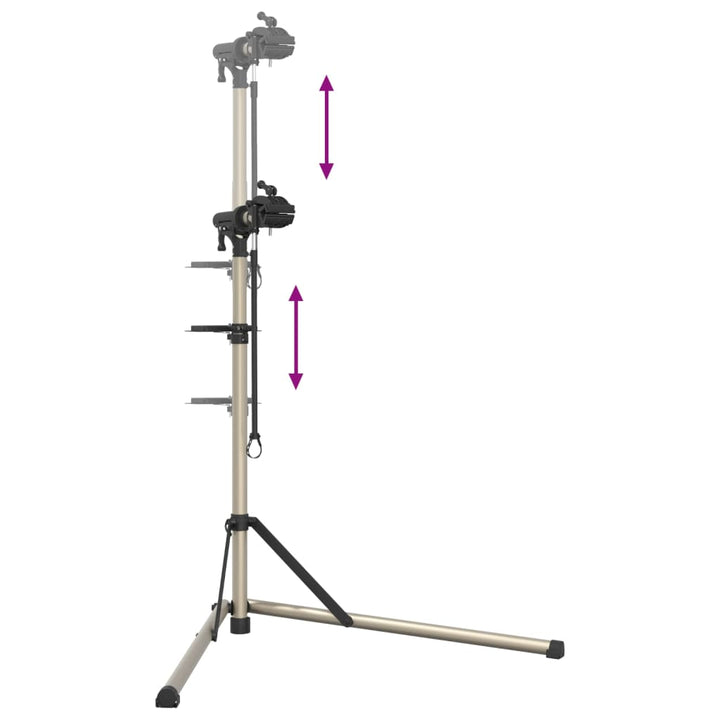 Suport Reparare Biciclete Pliabil Reglabil 102-160 Cm Aluminiu