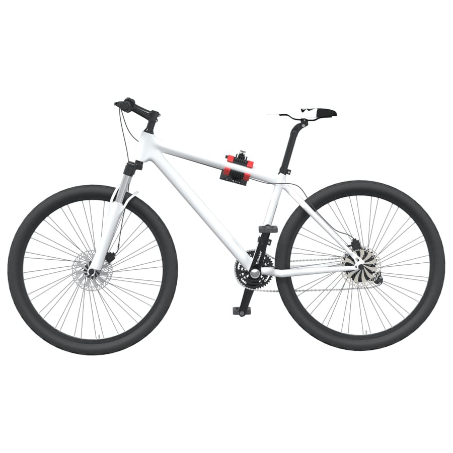 Suport Reparații Biciclete De Perete, Pliabil, Roșu/ Negru Oțel