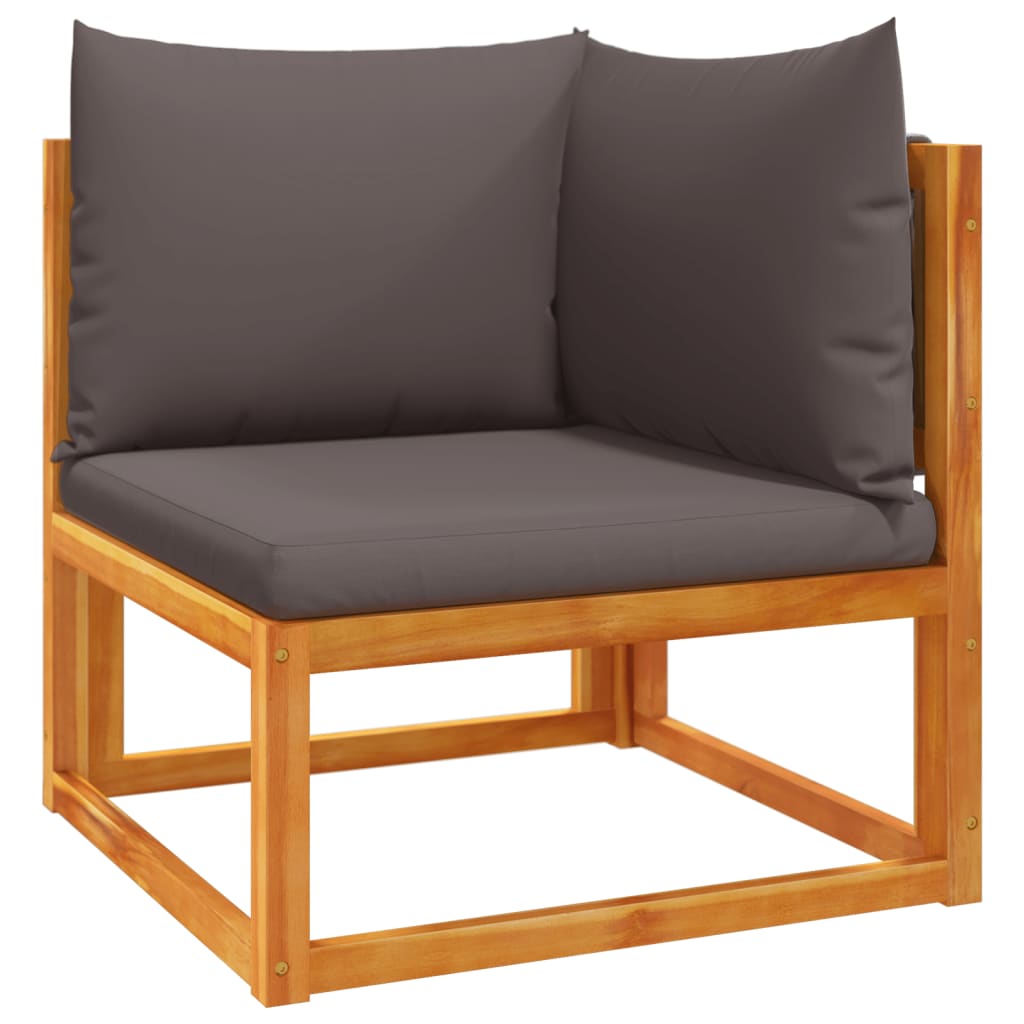 Set De Canapele Grădină Cu Perne, 6 Piese, Lemn Masiv Acacia