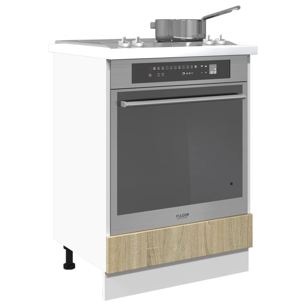 Dulap Pentru Cuptor, Stejar Sonoma, 60 X 46 X 81,5 Cm, Pal