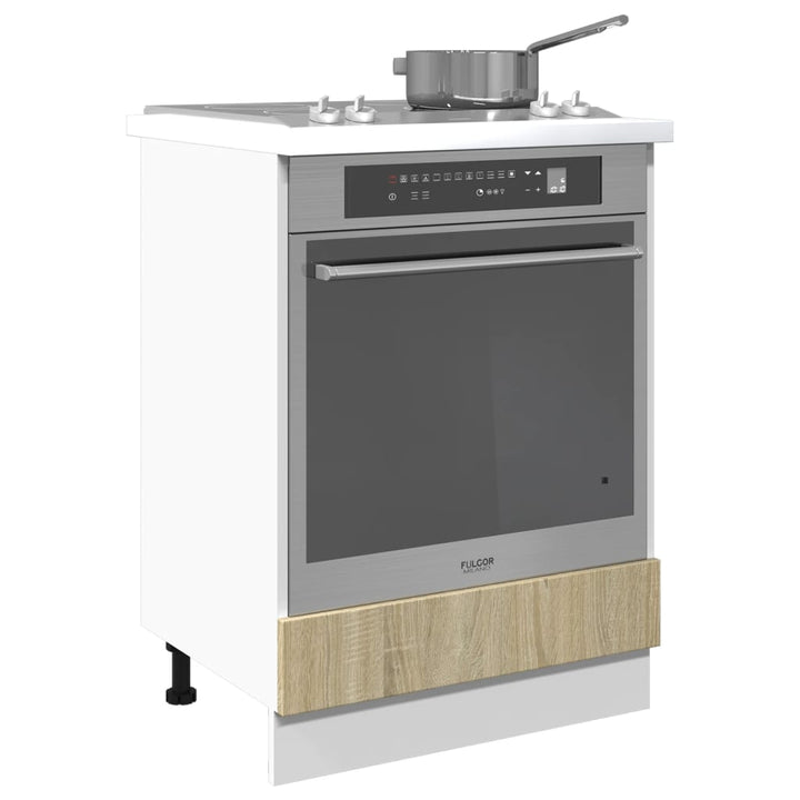 Dulap Pentru Cuptor, Stejar Sonoma, 60 X 46 X 81,5 Cm, Pal